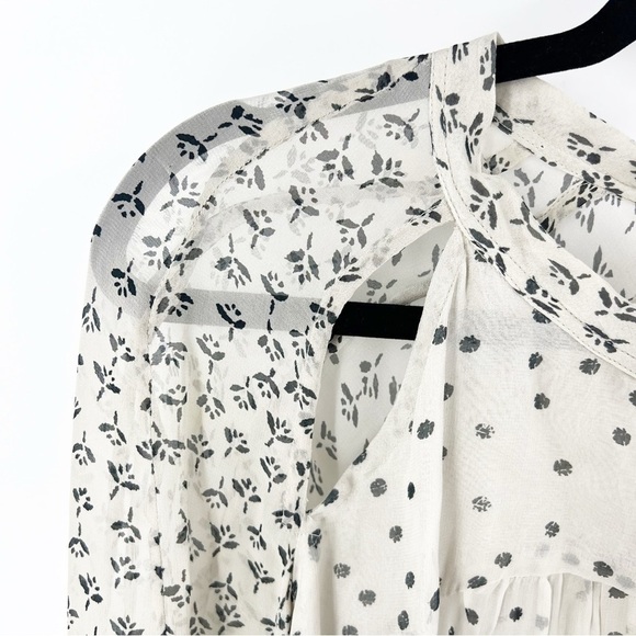 ✅ ISABEL MARANT ETOILE SILK FLORAL BLOUSE SIZE SMALL SHEER - Picture 2 of 7